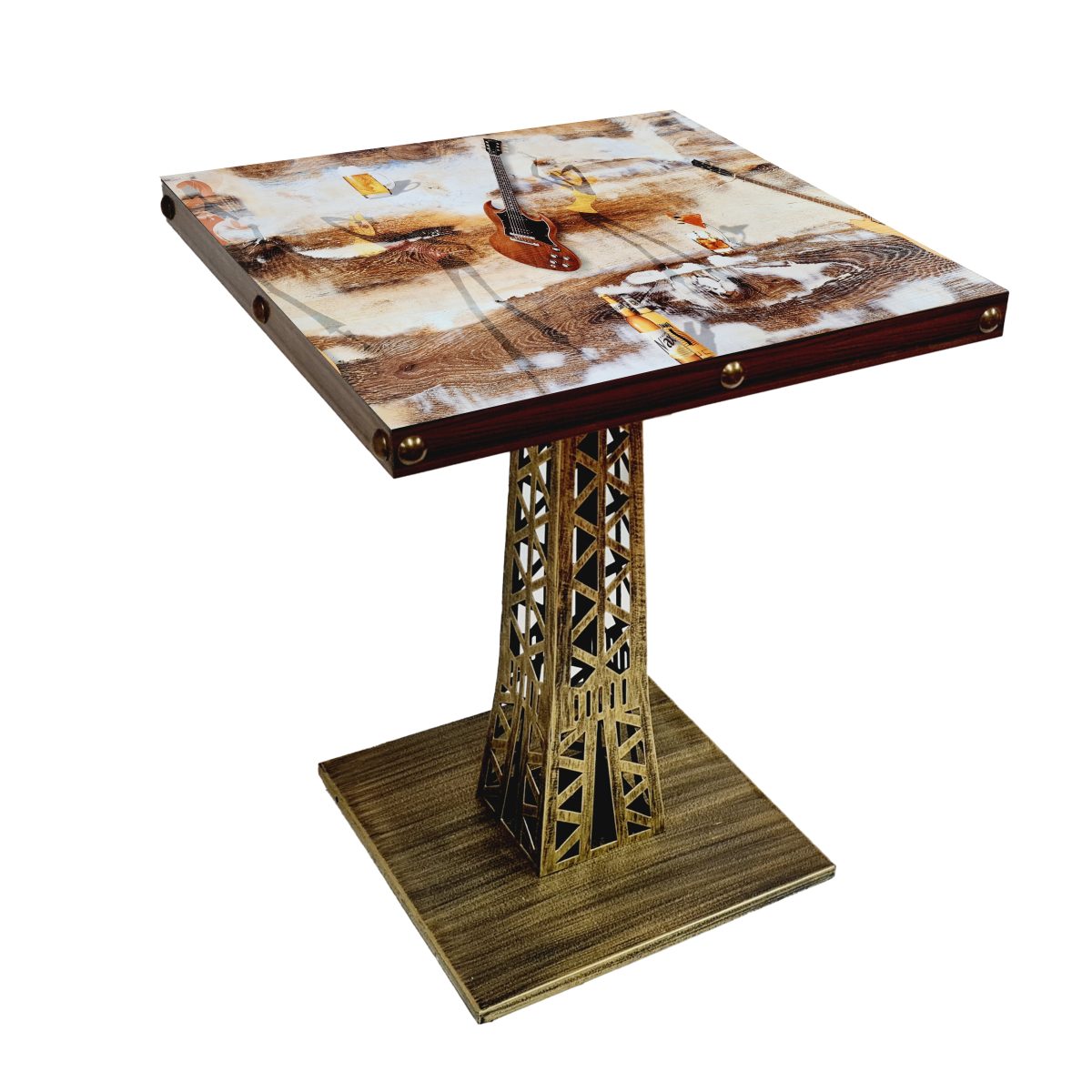 Solid Wood Printed Table