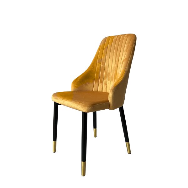 Velvet Dining Chair Mustard
