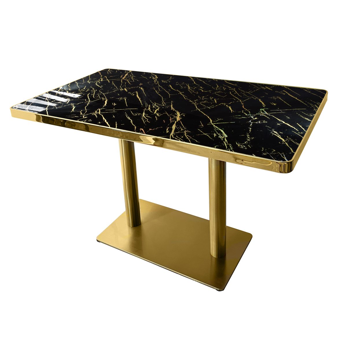 Marble Table Black & Gold
