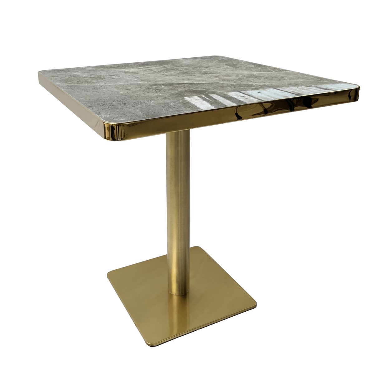 Marble table with gold base