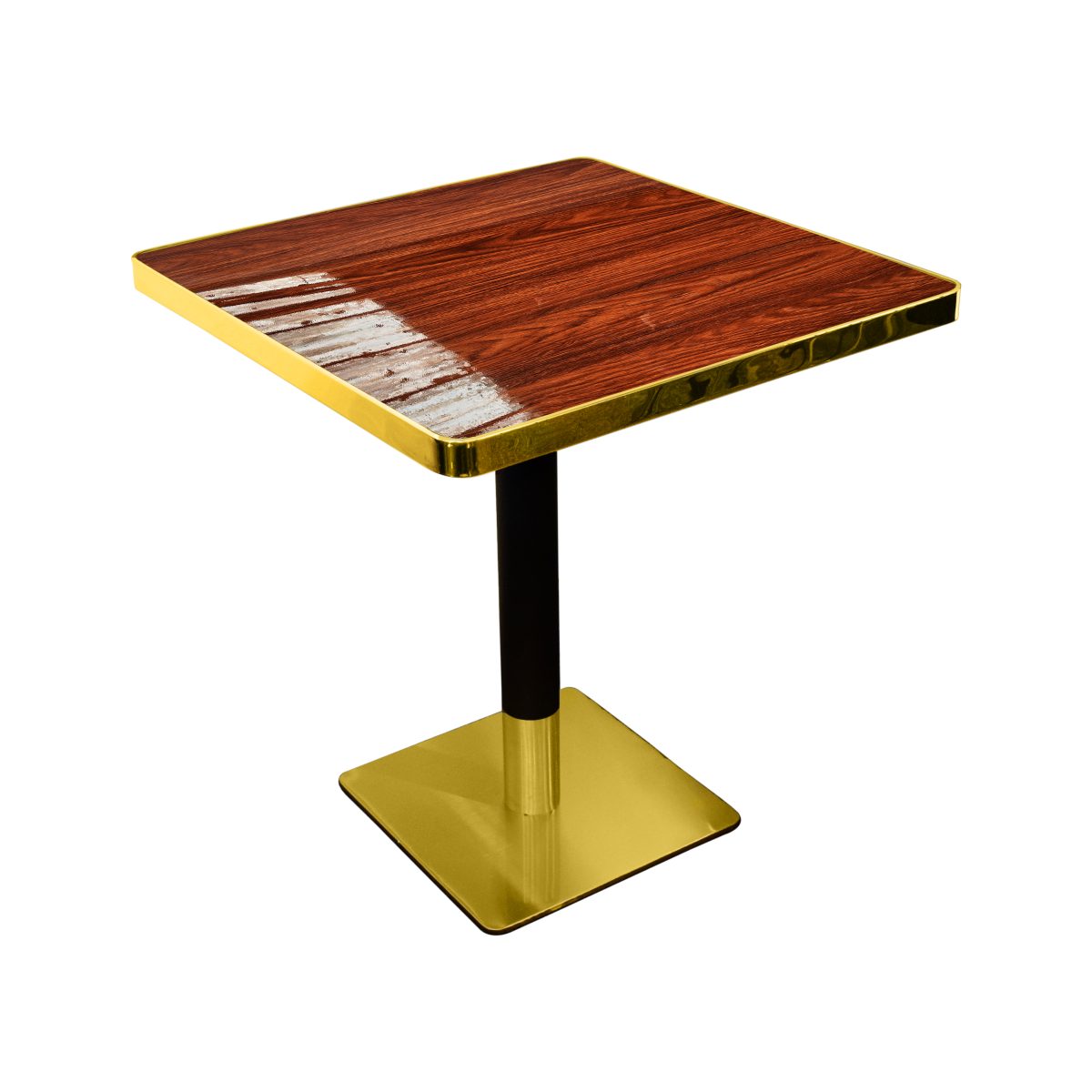 Marble Table Black & Gold Base