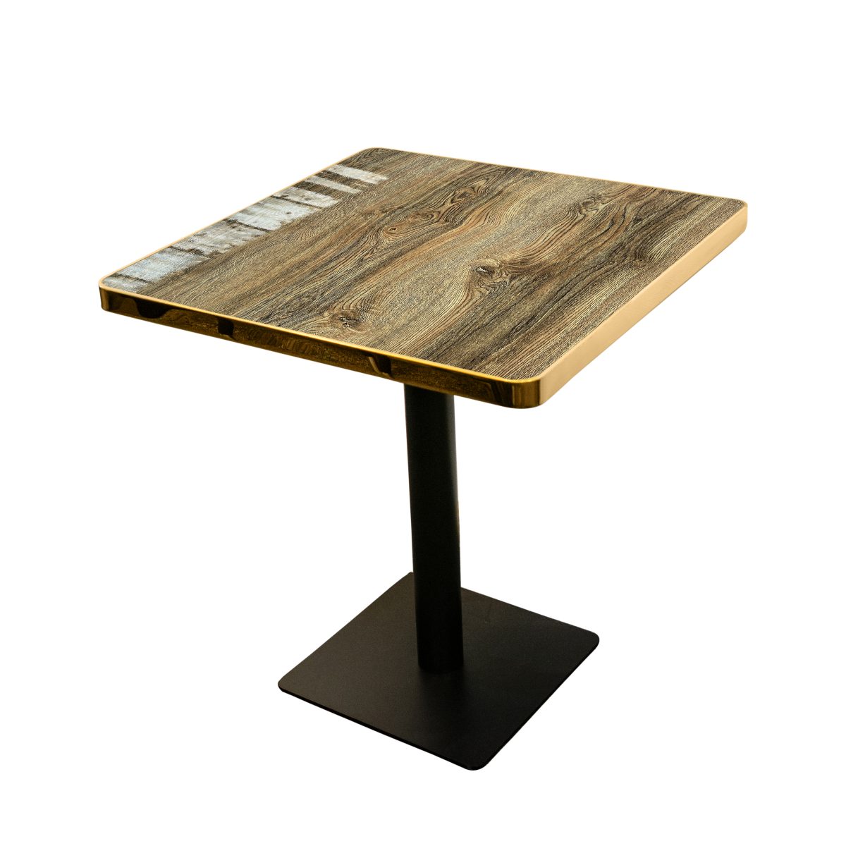 Marble Table 2-4 Seat Flat Black Base